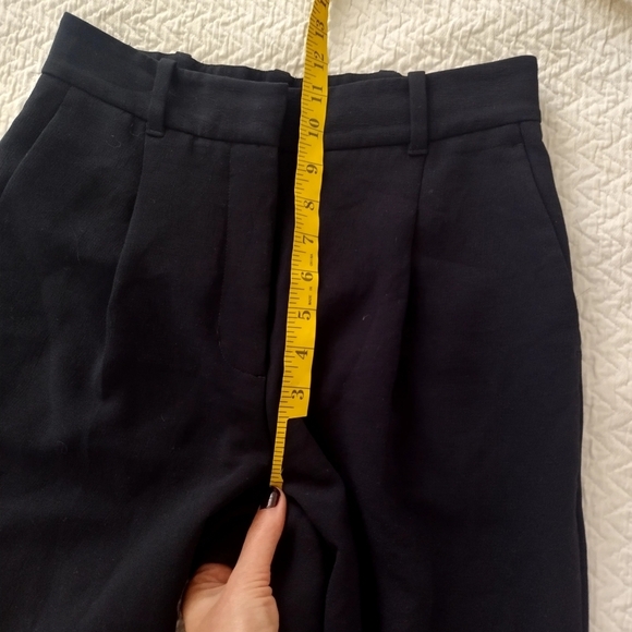 Wilfred The Effortless Pant Black High Waist Pleated Wide Leg Trouser Sz 2 - Picture 11 of 12